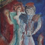 <span class="artist"><strong>Leslie Hurry</strong></span>, <span class="title"><em>Celebrants</em>, 1946</span>