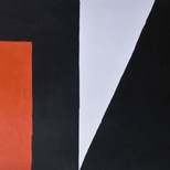 <span class="artist"><strong>Bernard Farmer</strong></span>, <span class="title"><em>Abstract in Black with Square and Yellow</em>, 1970</span>
