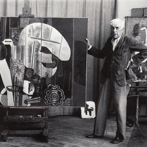 Photograph of Georges Braque in his studio, 1949