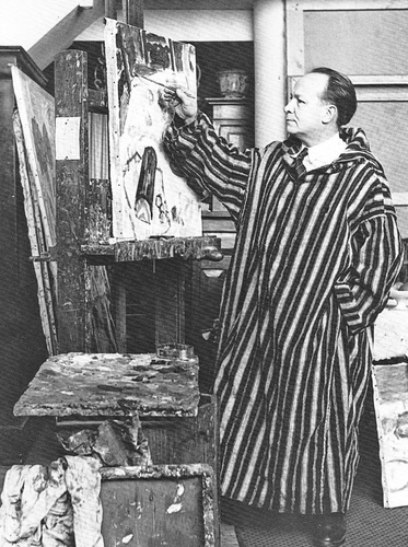 Photograph of Roger Marcel Limouse in his studio, 1940