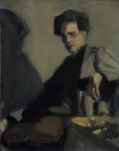 Portrait of Herbert James Gunn painted by William Oliphant Hutchinson, 1911