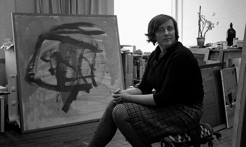 Photograph of Kate Nicholson in St Ives, Cornwall, 1971