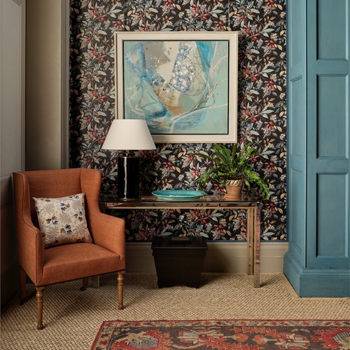 Colefax & Fowler interior with Peter Joyce painting and Brownrigg furniture