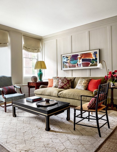Ben Pentreath interior featuring painting by Ivon Hitchens, featured in House and Garden