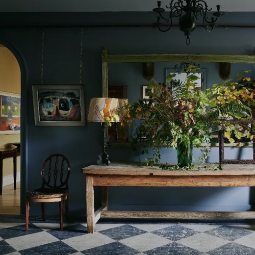 Max Rollitt interior featuring paintings by Julian Trevelyan and Clive Blackmore