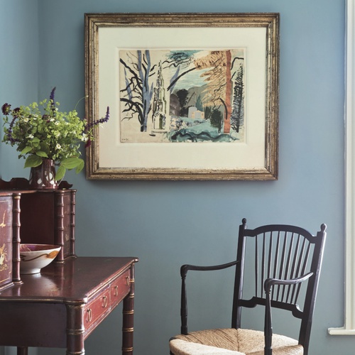 House and Garden interior featuring landscape painting by John Piper