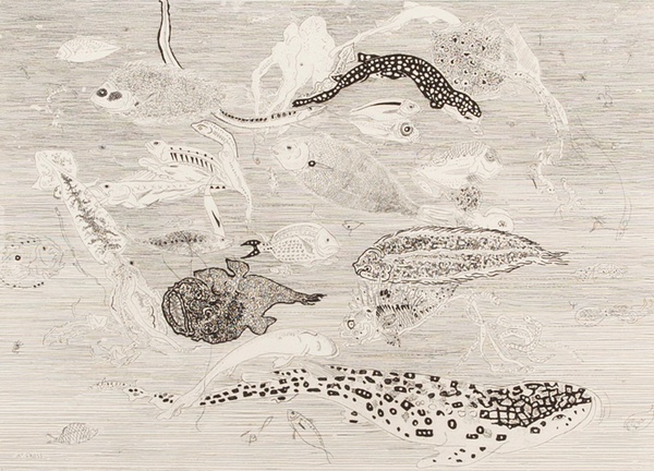 Anthony Gross - Winter Grasses, 1972