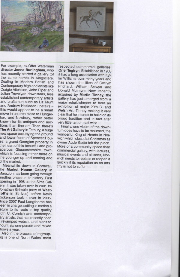 Galleries magazine, 'Passing the Baton', February 2011 Edition