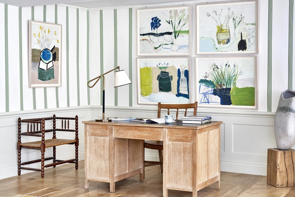 House and Garden interior, featuring paintings by Tom Harford-Thompson