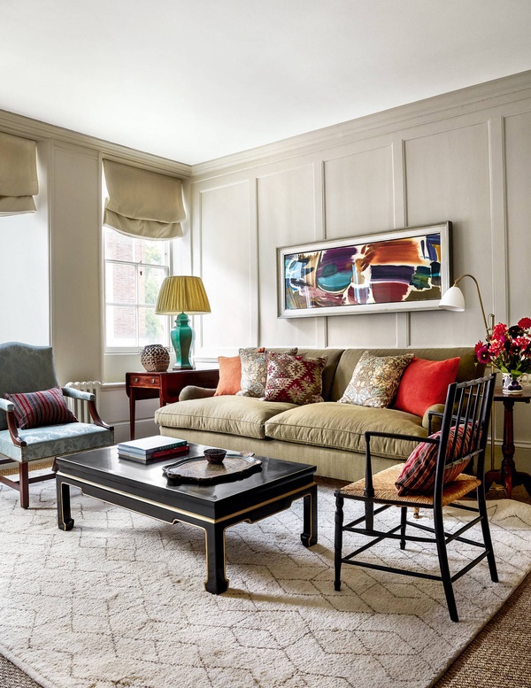 Ben Pentreath interior featuring painting by Ivon Hitchens, featured in House and Garden