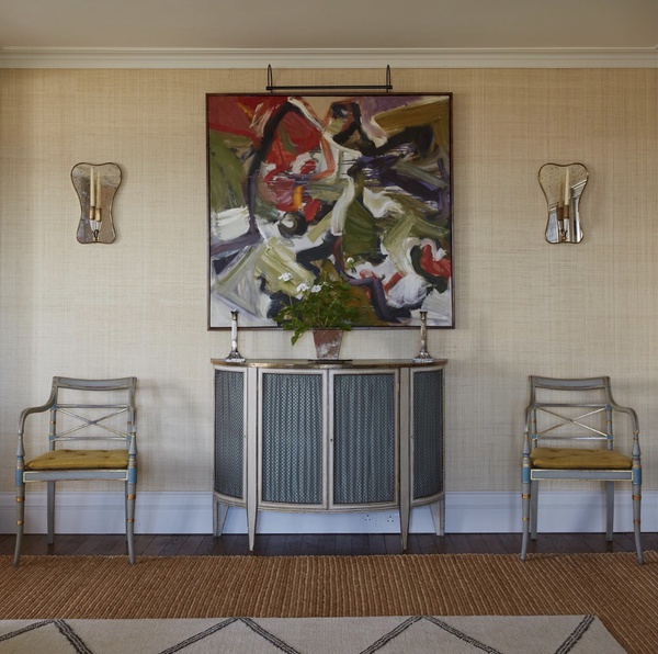 Veere Grenney interior featuring painting by John Hubbard