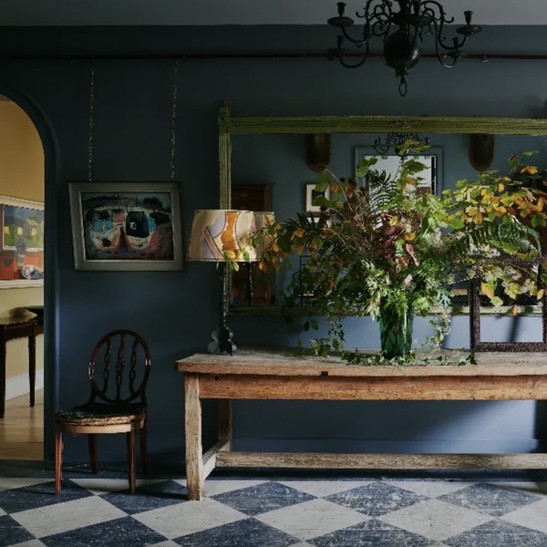 Max Rollitt interior featuring paintings by Julian Trevelyan and Clive Blackmore